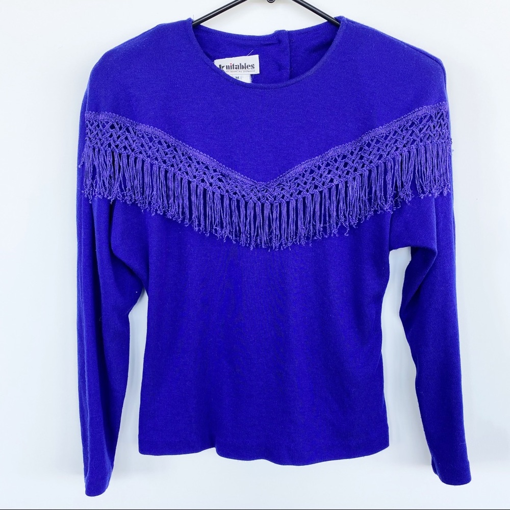 Vintage Royal Purple Tassle Top